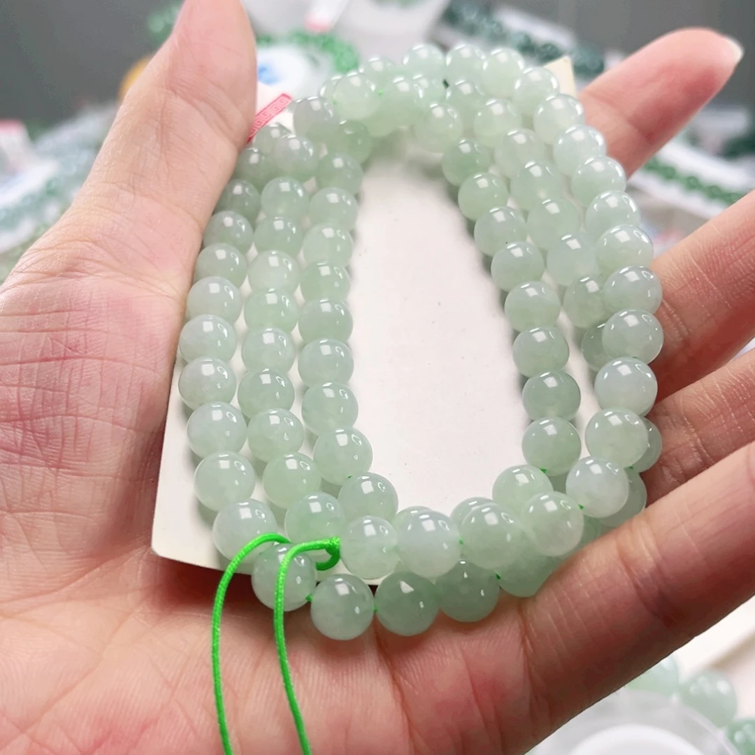 翡翠未镶嵌手链珠链8