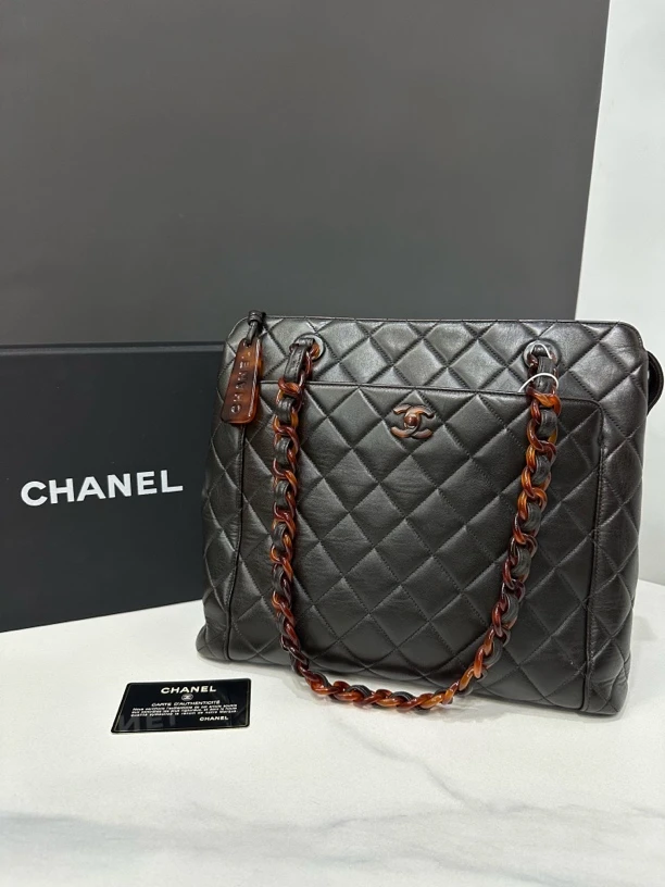 95新 Chanel/香奈儿 dm链托特包5开卡30cm/0295011756