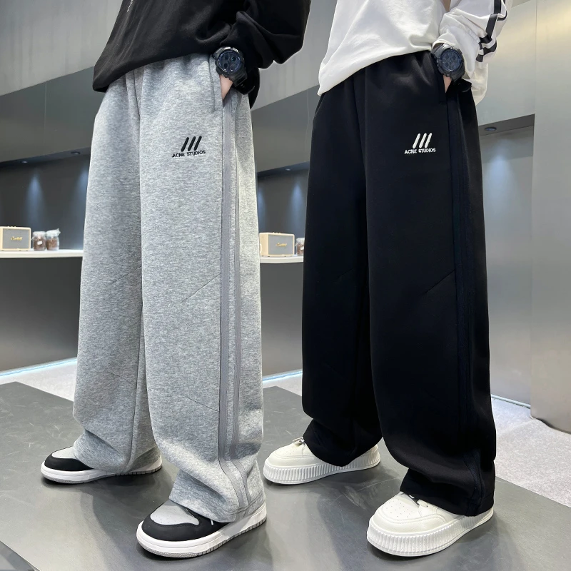 儿童运动裤2025春秋新款卫裤男童裤子直筒休闲中大童胖孩小学生潮