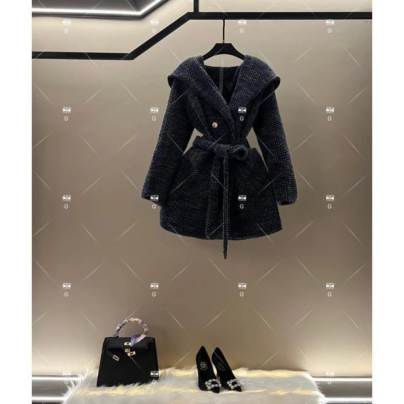 冬季法式千鸟格港风羽绒服外套 QD-2025087