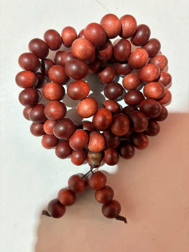 沉香 芽庄糖结玉化红奇楠长串1.6苹果珠