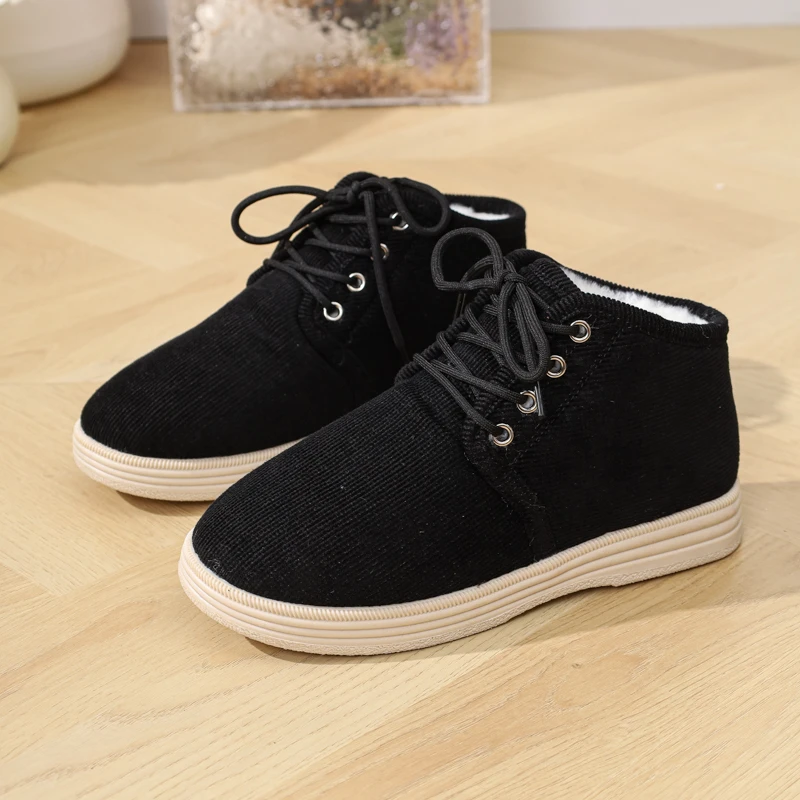 手工土棉鞋灯芯绒冬季加绒加厚户外保暖防滑耐磨手工情侣棉靴