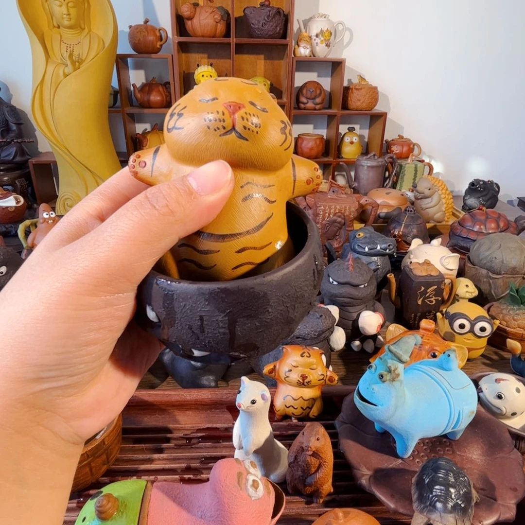 紫砂茶壶桃*?纯手工制作过程非常