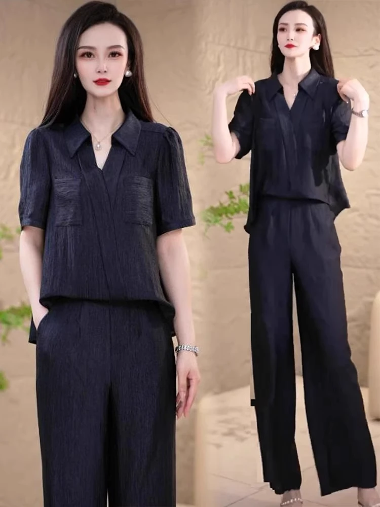 2025新款今年流行穿搭一整套夏季超火大方得体休闲减龄套装两件套