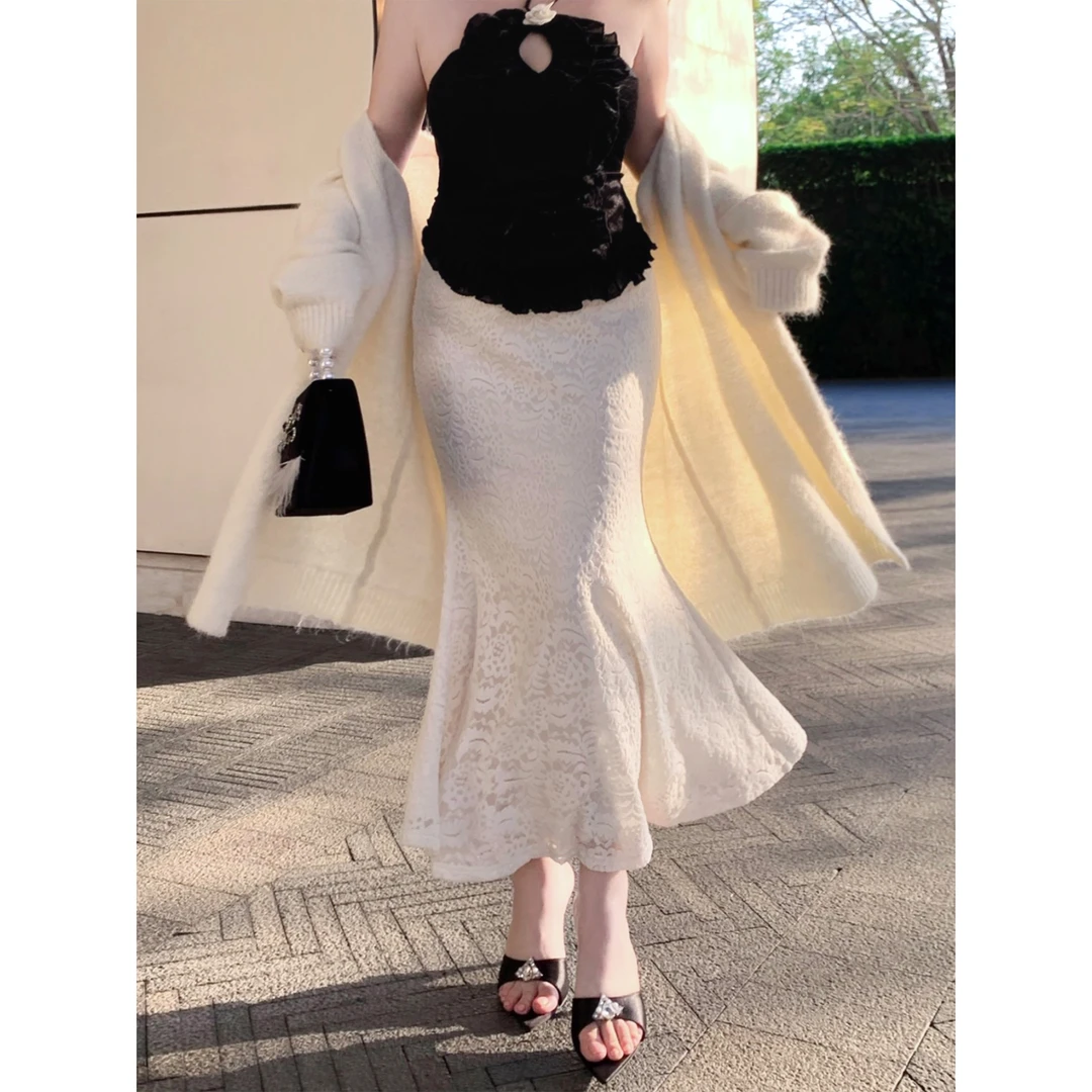 【蕾丝半身鱼尾裙!!!·“步步涟漪”】纯欲包臀半身裙Z244BC063