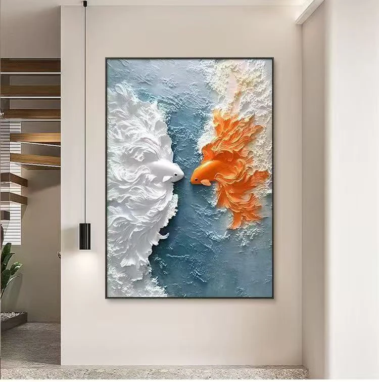 现代轻奢客厅装饰画抽象沙发背景墙壁画落地画高级感玄关挂画