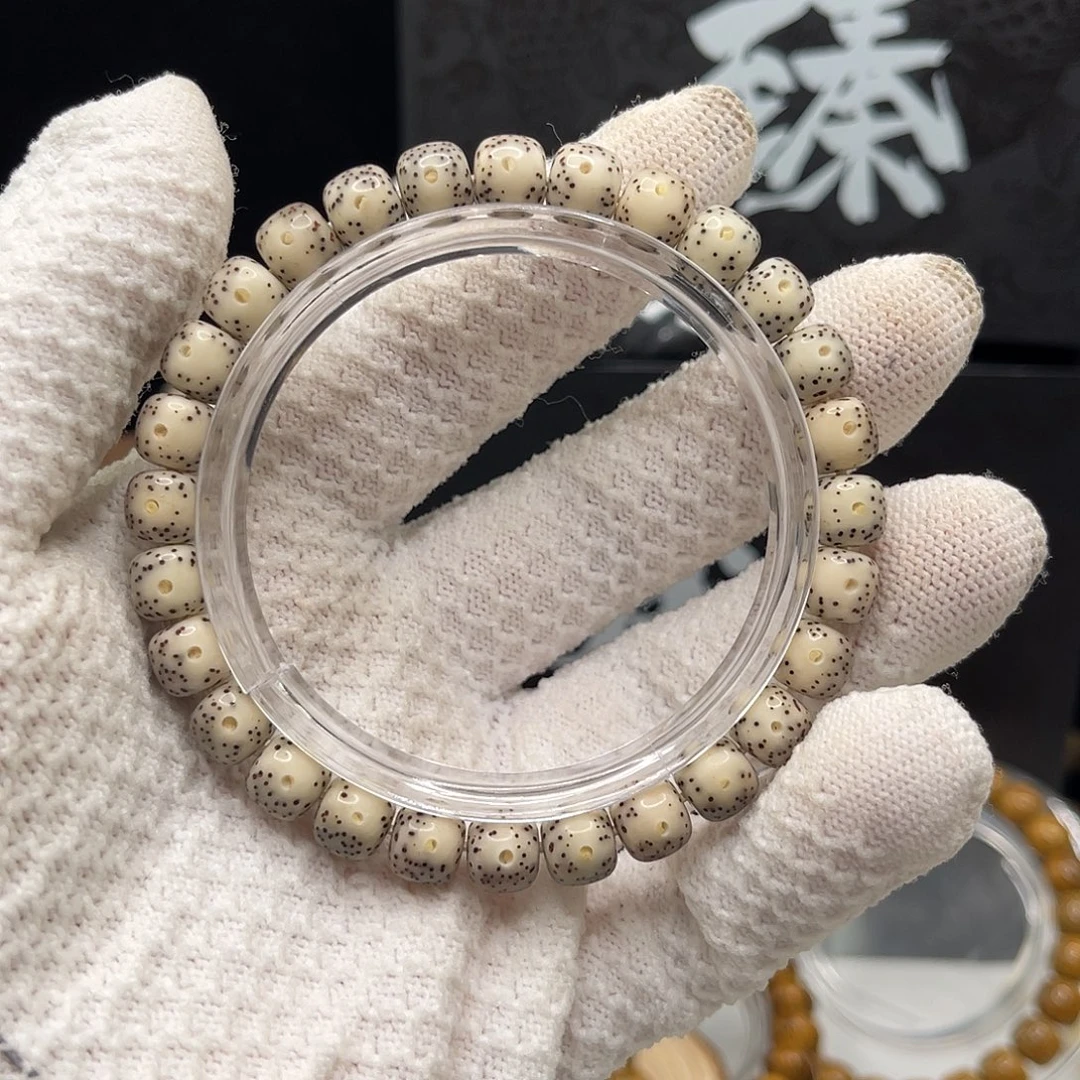 星月菩提手串石玉青花8×7     00044