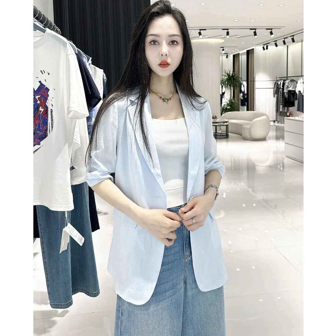 思慕缇亚麻薄款西服