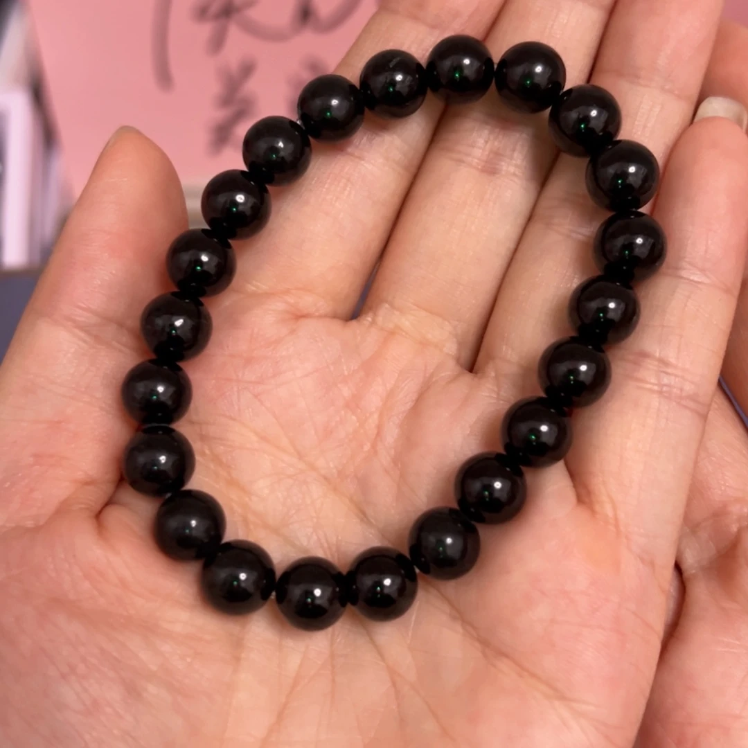 未镶嵌手链翡翠墨翠手串