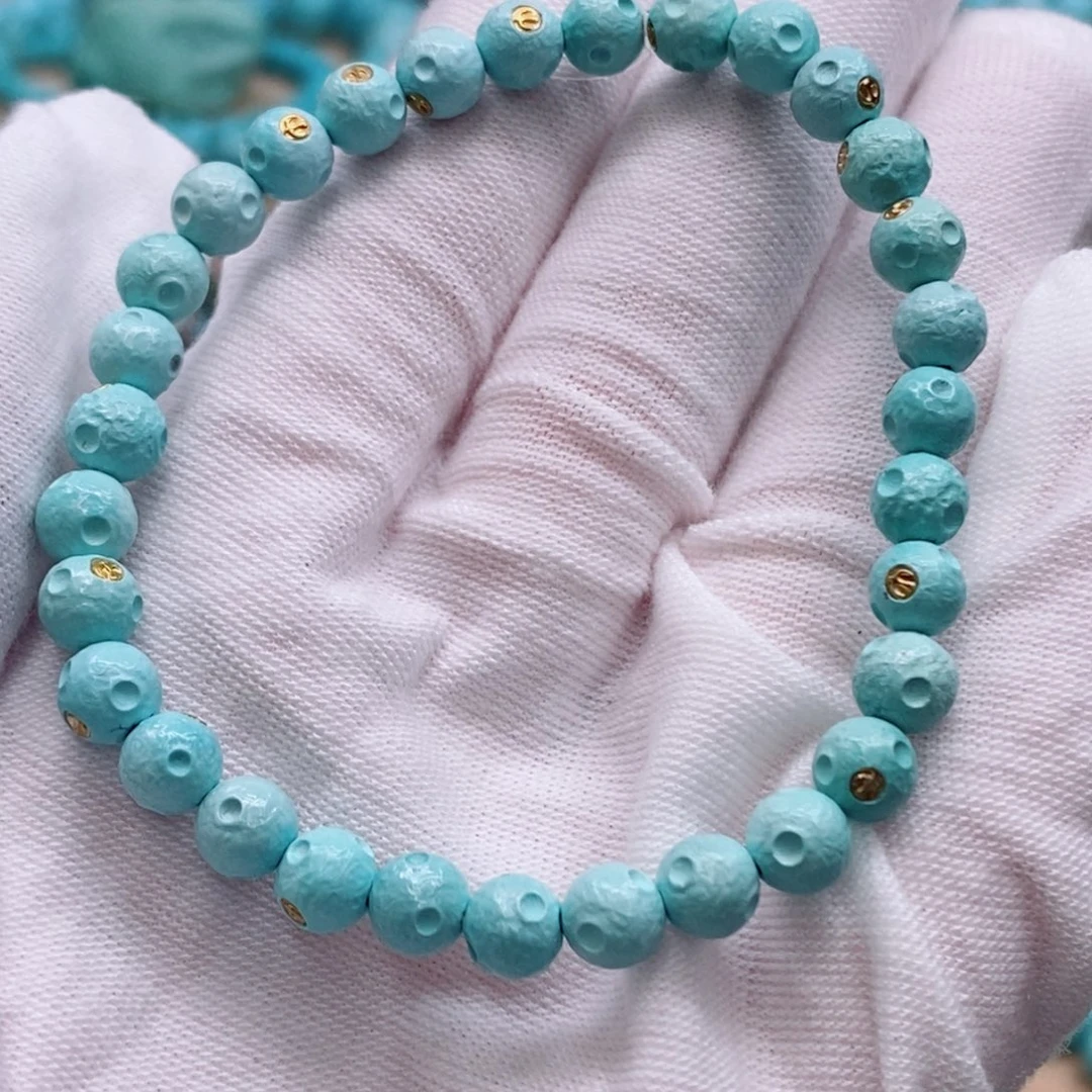 绿松石未镶嵌珠宝奇石6mm