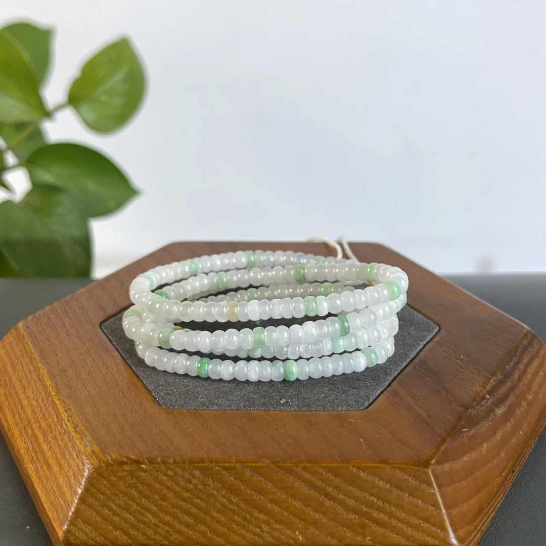 JSB23-206  天然缅甸翡翠A货 翡翠珠链