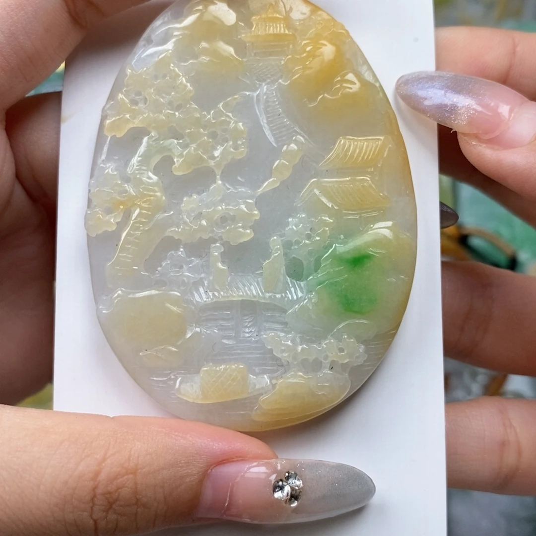 *****颈饰未镶嵌翡翠翡翠