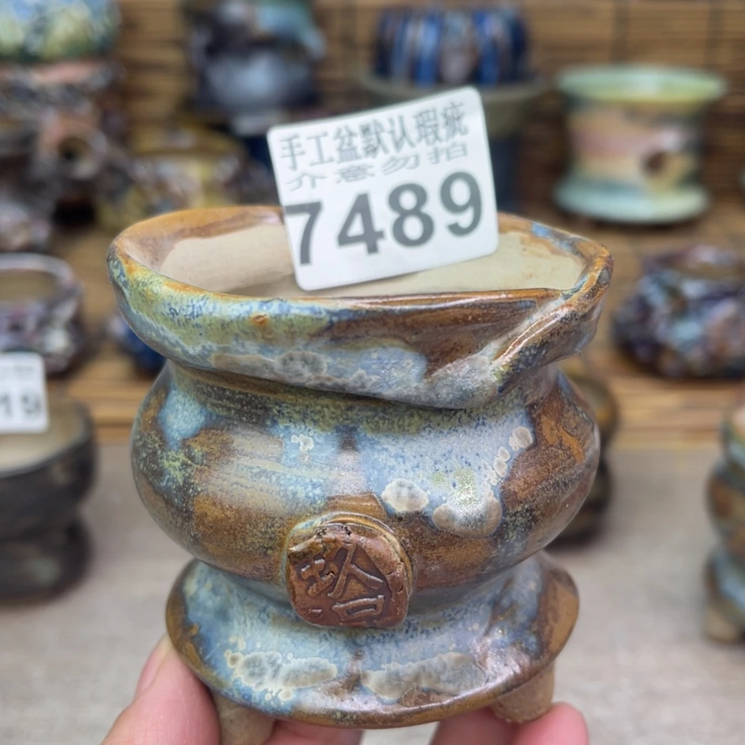 手工花盆默认瑕疵完美者勿拍