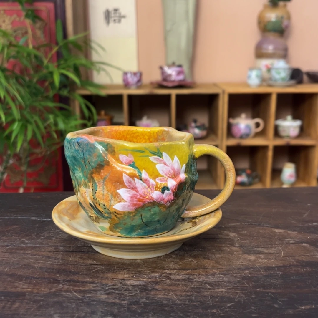 柴烧手工手绘陶瓷