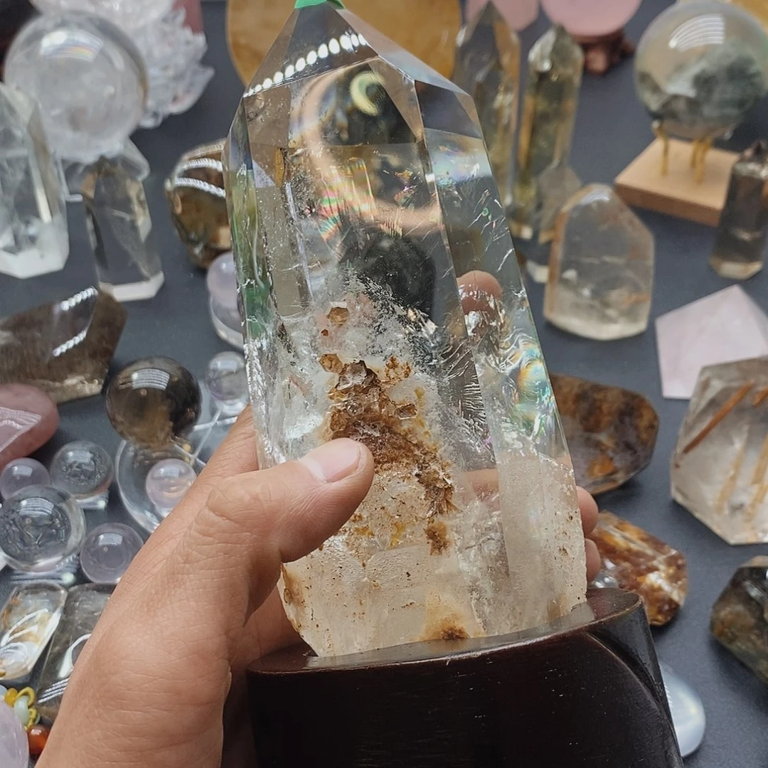 水晶白水晶柱子未镶嵌