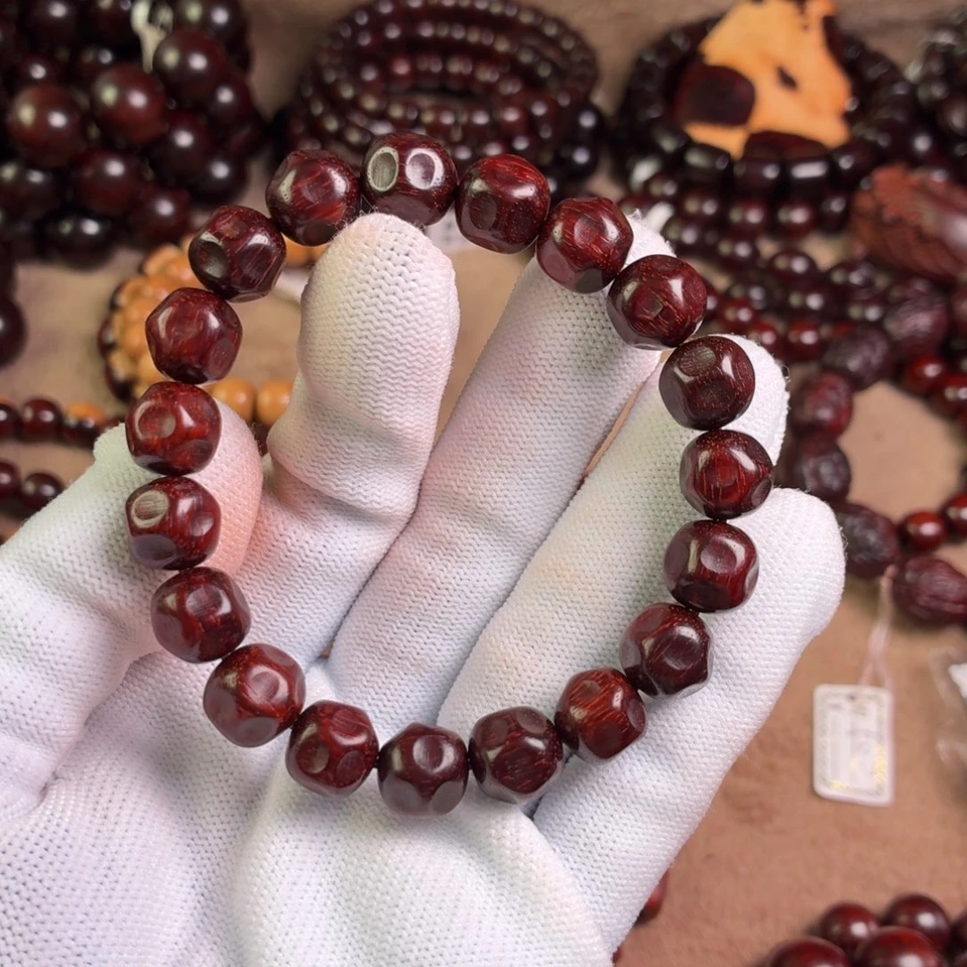 嘉***树手串/手链小叶紫檀无胶无蜡11无相