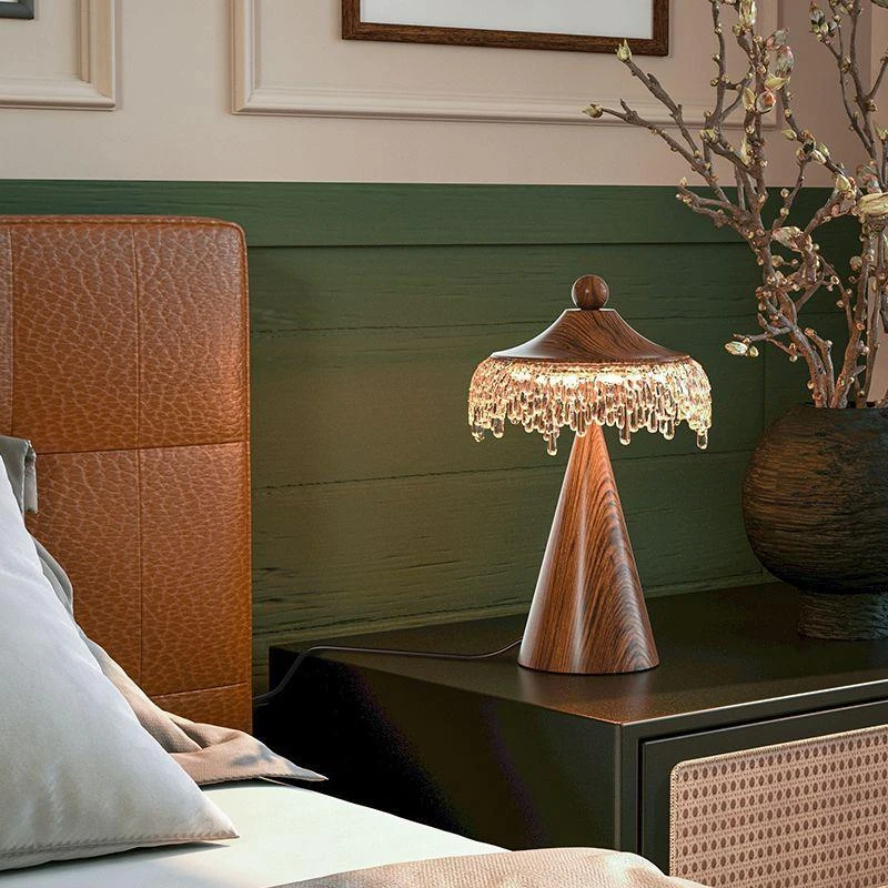 新中式田园复古设计客厅民宿卧室床头台灯中古风客厅沙发装饰台灯