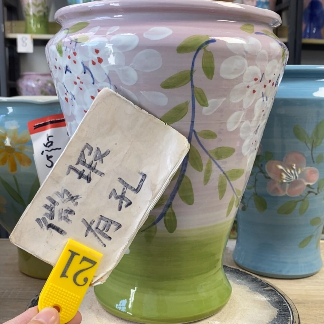 景德镇手工手绘陶瓷花盆
