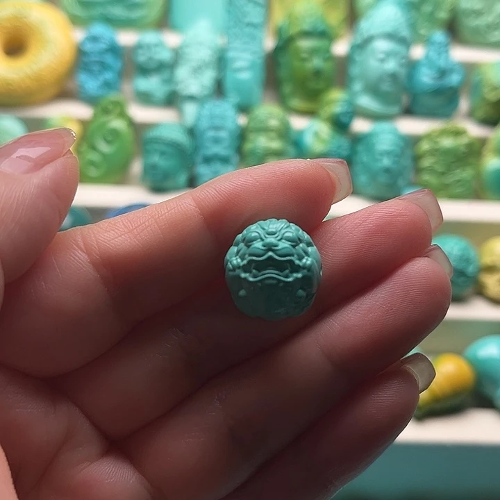 精工雕刻貔貅珠绿