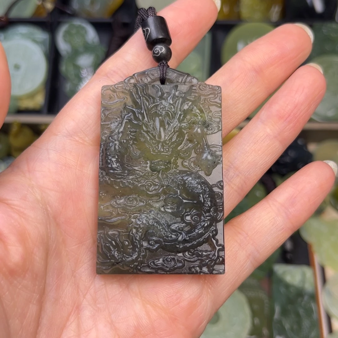 蛇纹石玉未镶嵌吊坠(赠链)