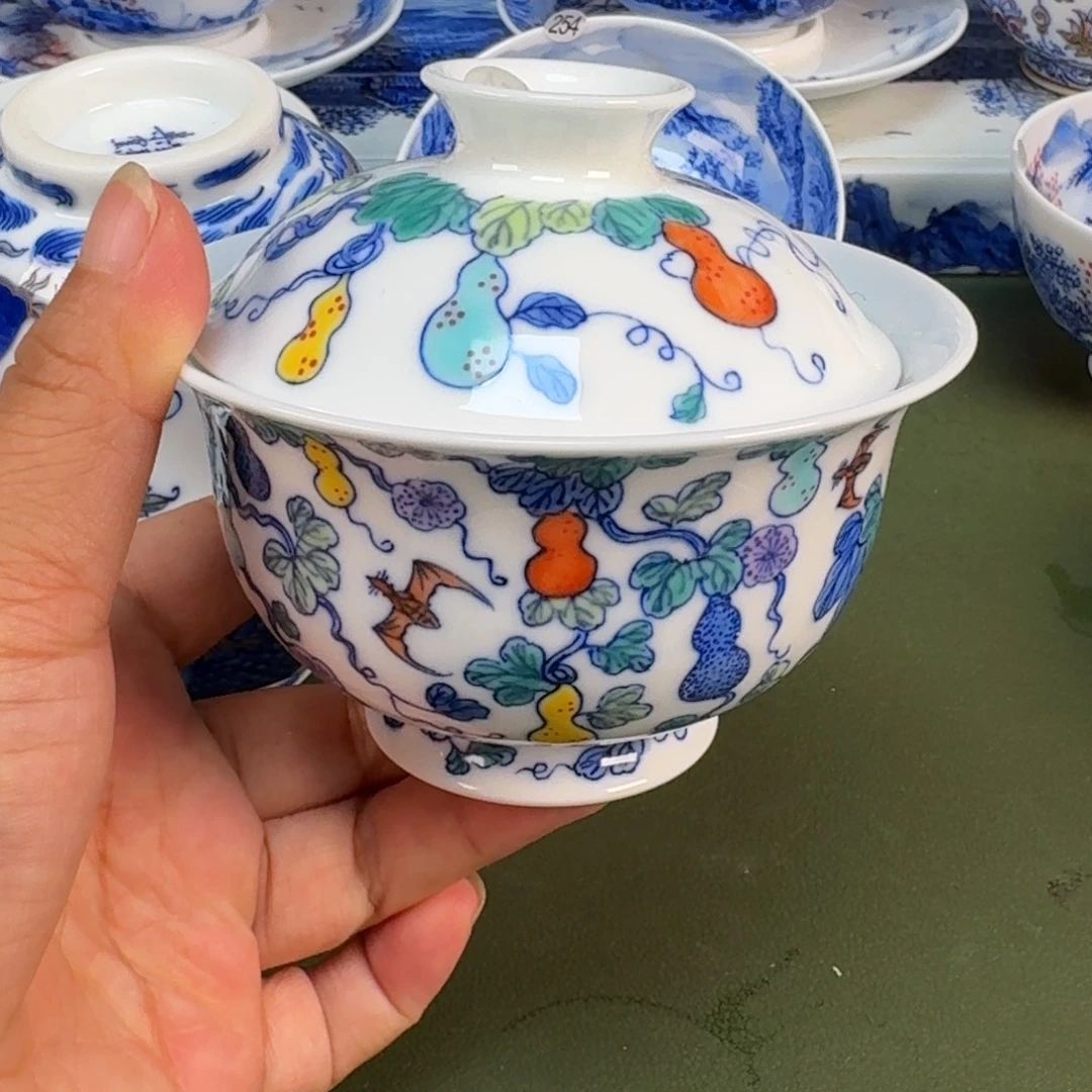 景德镇纯手绘茶具圆圆251