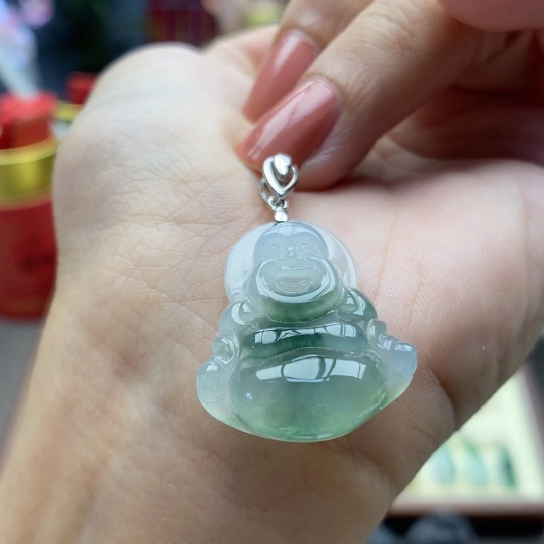 翡翠银S925镶嵌颈饰吊坠38