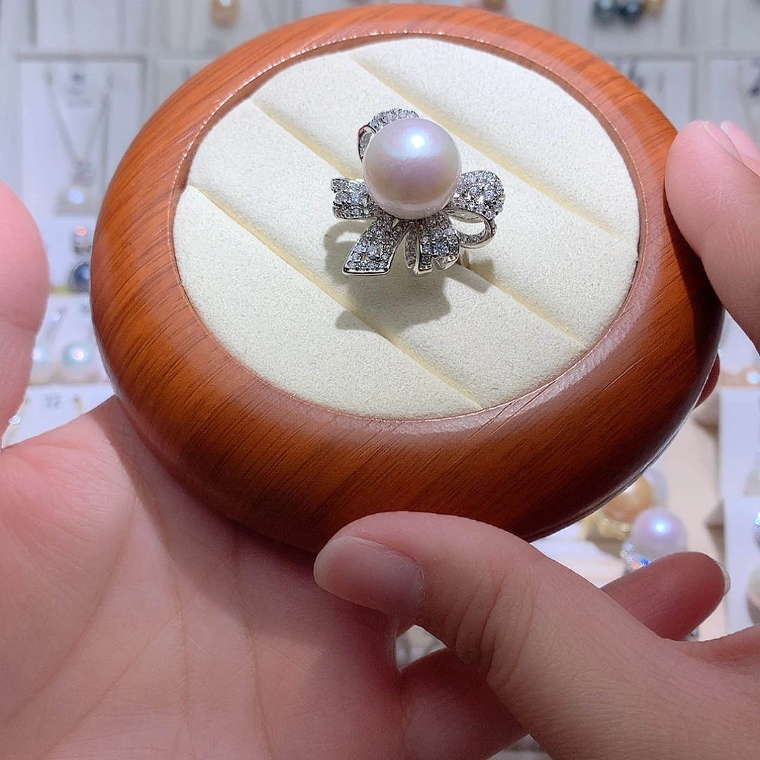 未镶嵌淡水珍珠戒指CC14.3mm