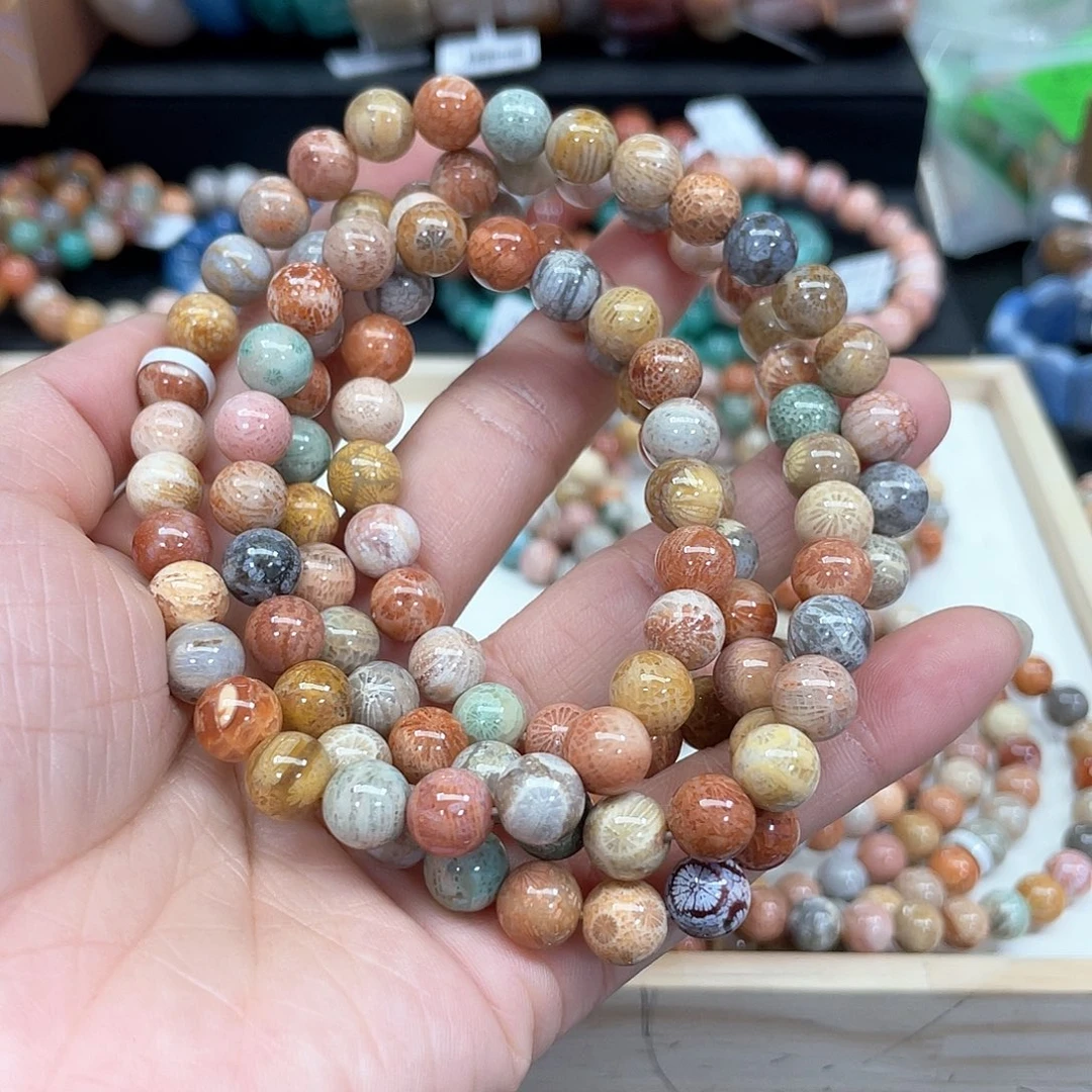 硅化珊瑚（珊瑚玉）手串未镶嵌万****婆341