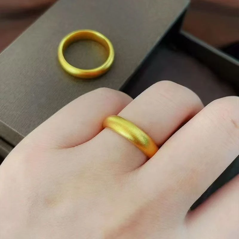 合金戒指 时尚闭口磨砂戒指