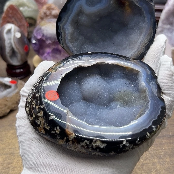 未镶嵌珠宝半成品水晶蓝软啵啵聚宝盆59