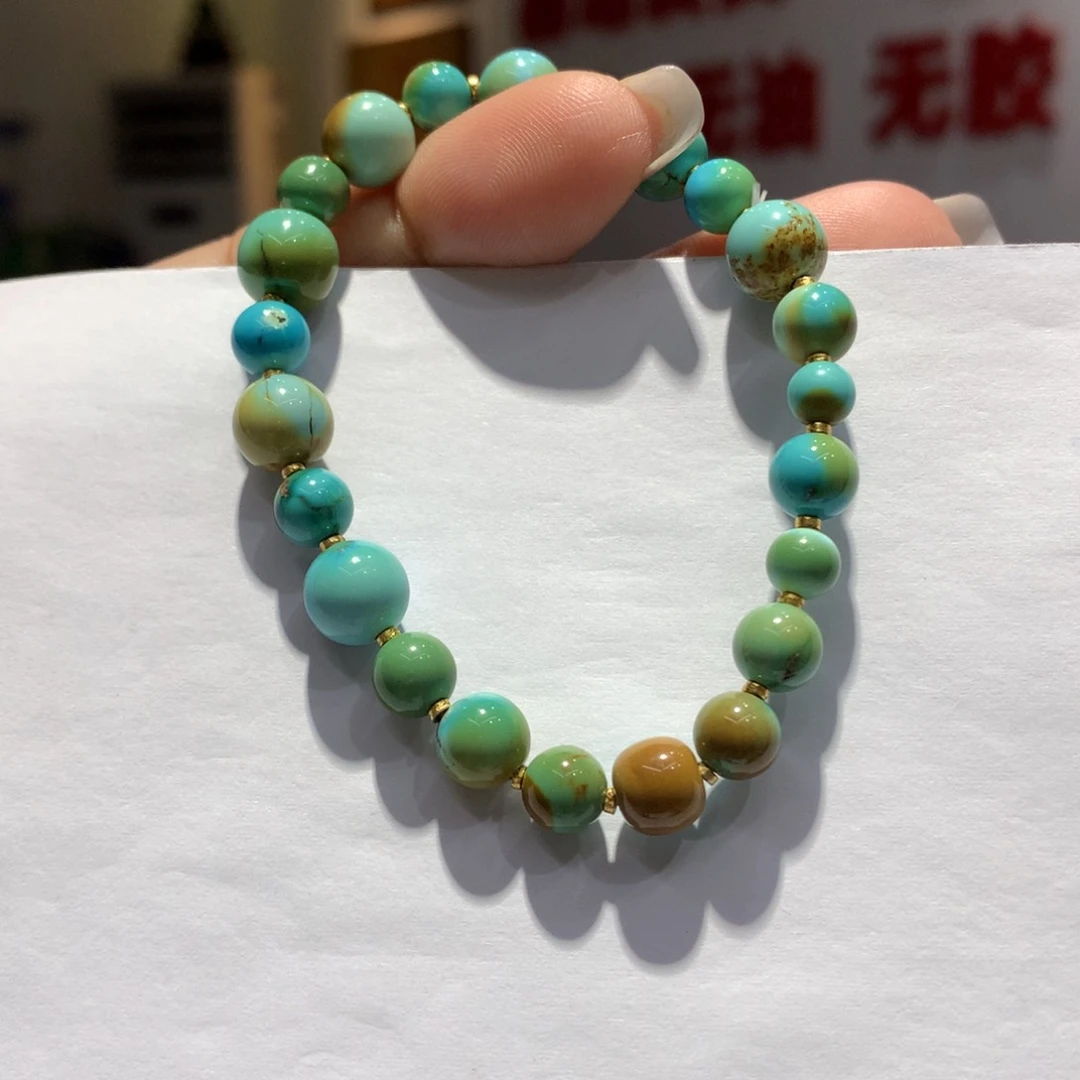 银S925镶嵌绿松石单圈e**o