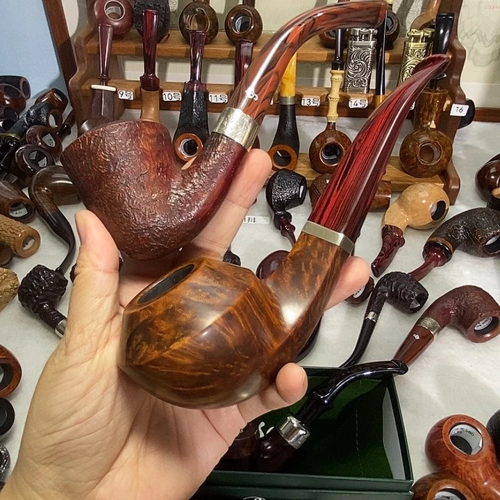 德*思石楠木烟斗手工！
