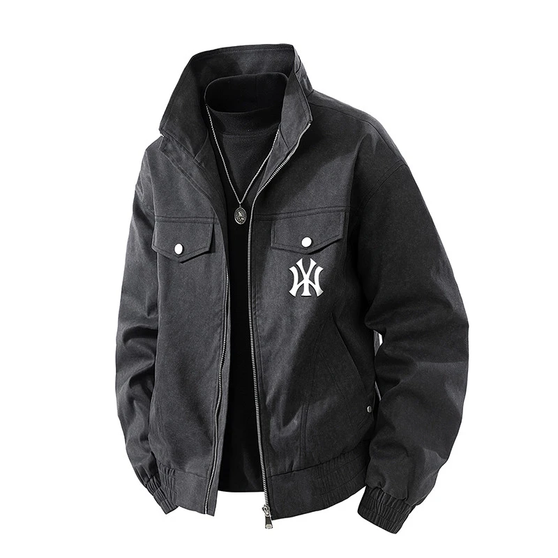 DeweLvum匠心制作！一眼就爱上!新款简约休闲宽松翻领夹克外套男潮