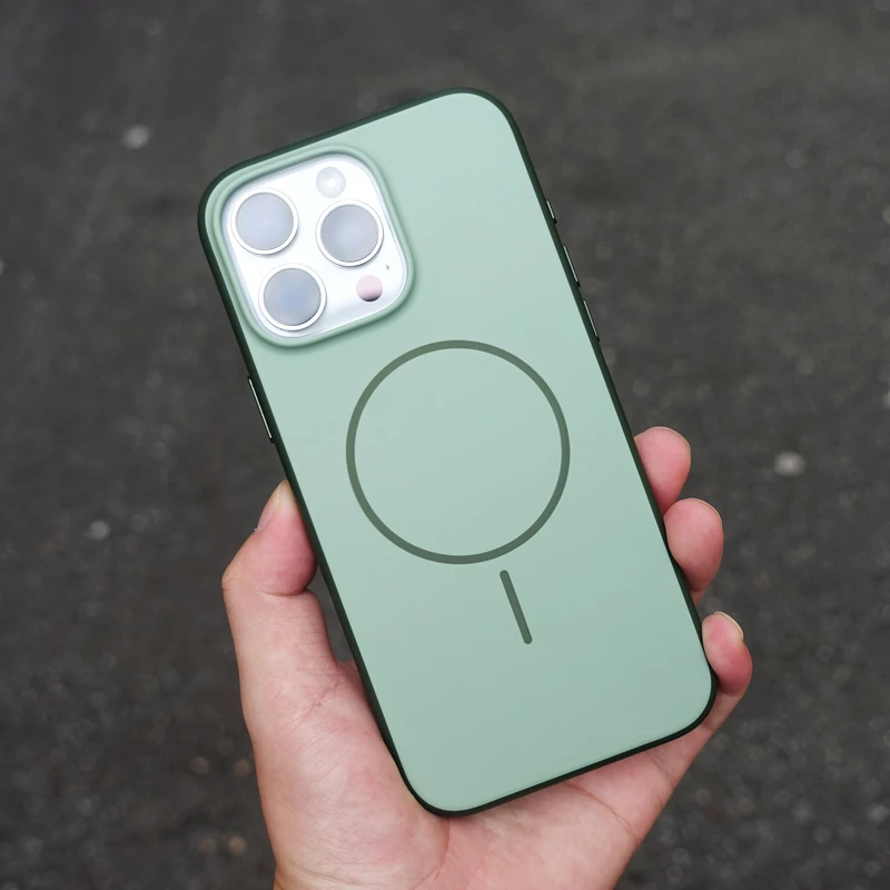 撞色磁吸细磁圈手机壳适用iPhone16ProMax防摔保护套17Promax高级