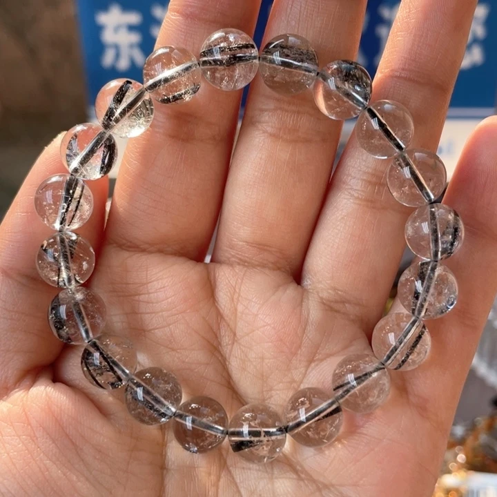 发晶手串未镶嵌黑钛金