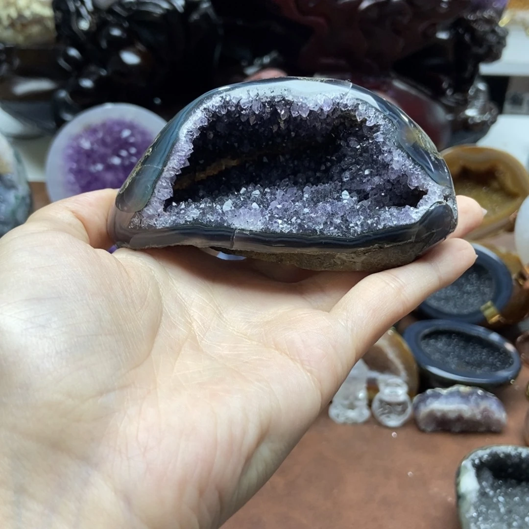 紫晶摆件未镶嵌水晶