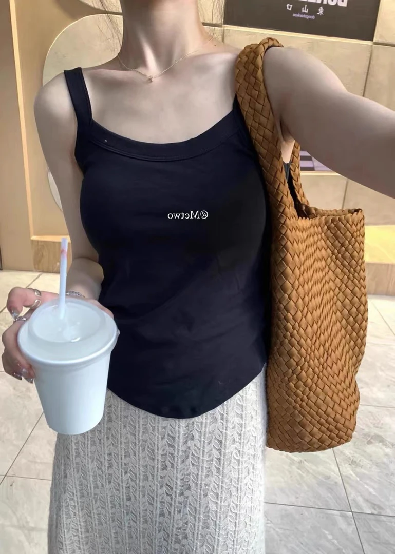 灰灰呀！穿上型超美！有弧度的bra吊带小背心 可单穿内搭百搭