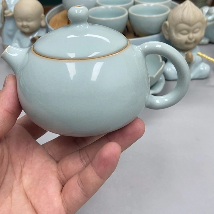 瓷天青色赵琳老师西施壶