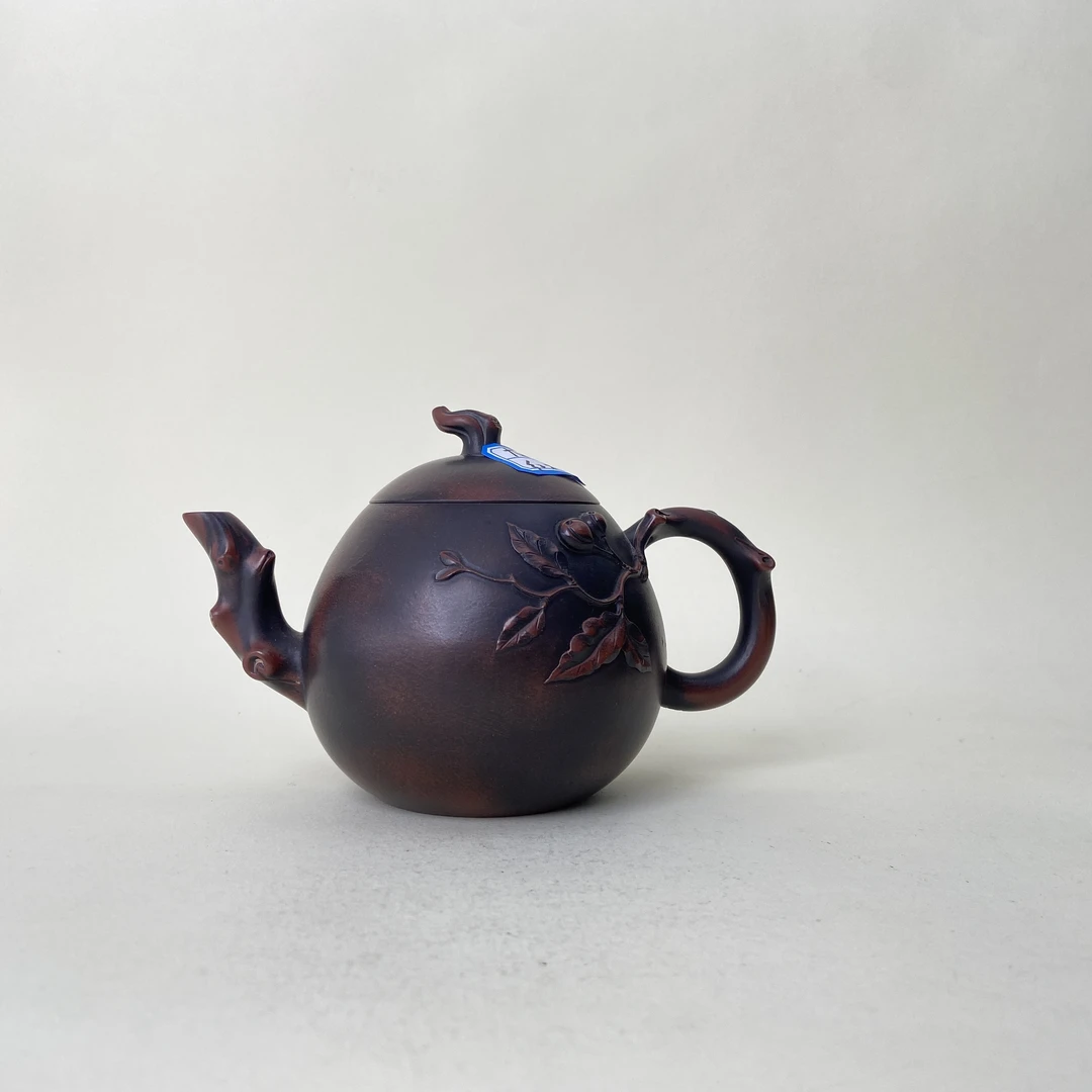 宜兴手工紫砂陶 鲍宜明茶壶GS3637-38