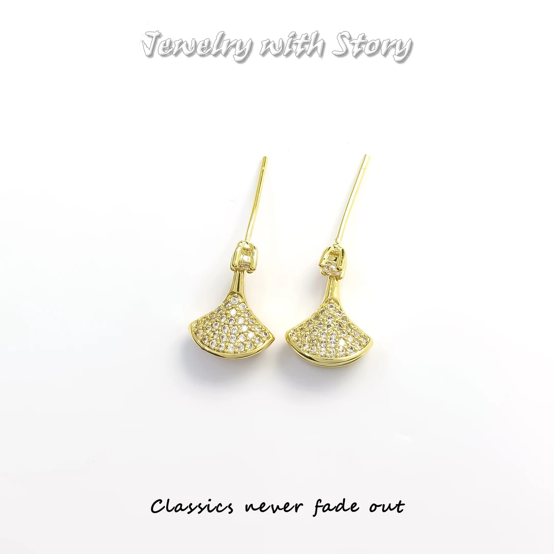 铜合金合成锆石耳饰 BLX-70945耳环气质欧美百搭时尚