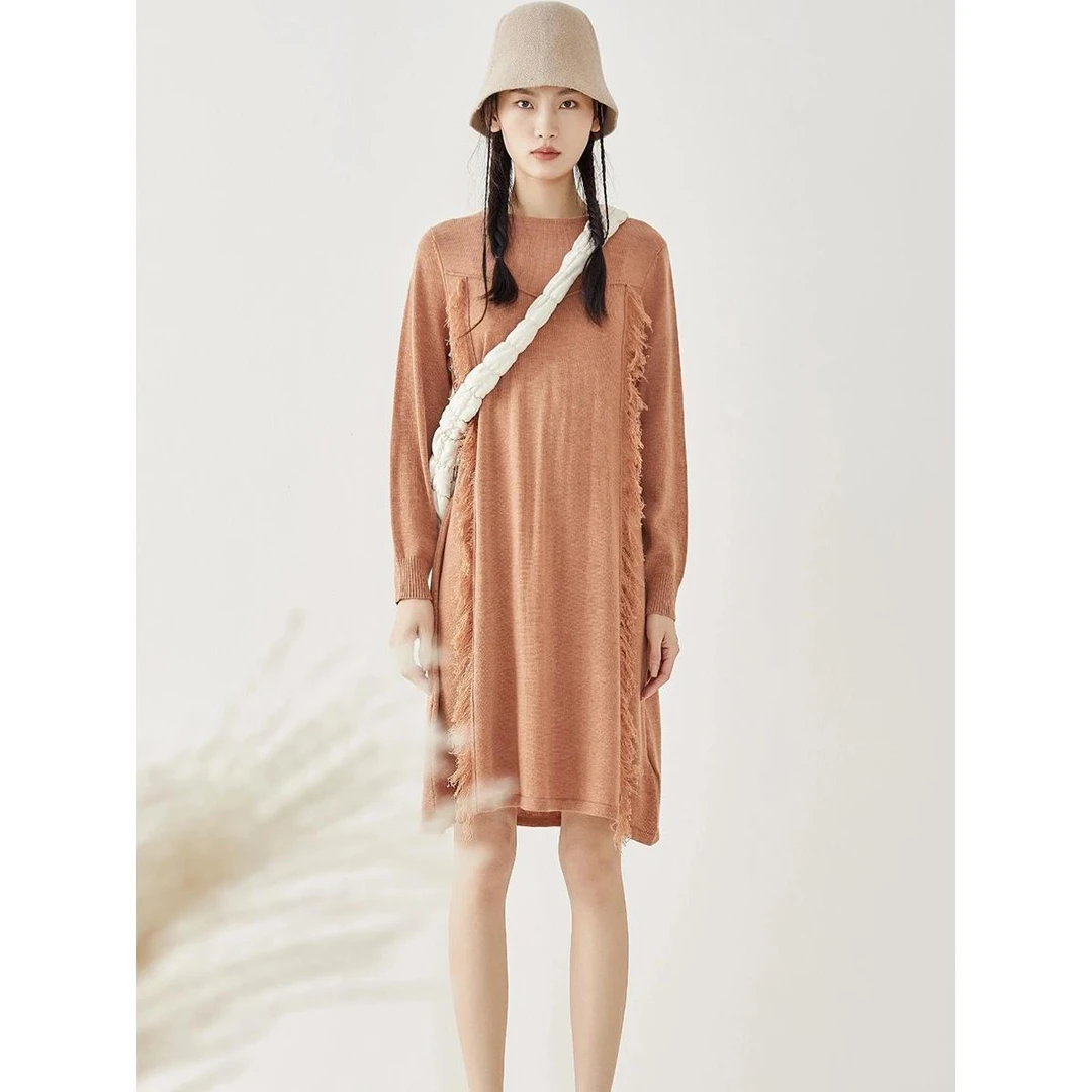 9932【彤系列】通勤针织连衣裙M0913081