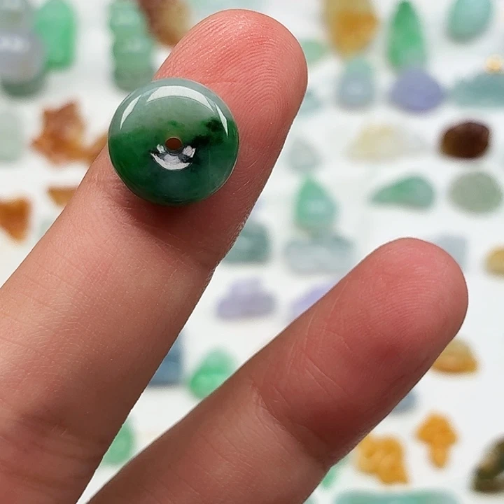 ᥫ***࿐翡翠未镶嵌吊坠(不含链)平安扣