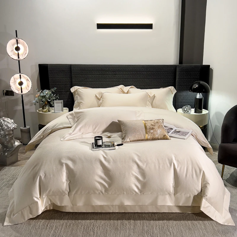 SCOLOUR全棉提花四件套50*50-100S摩登深岛豹纹-白暗纹提花工艺