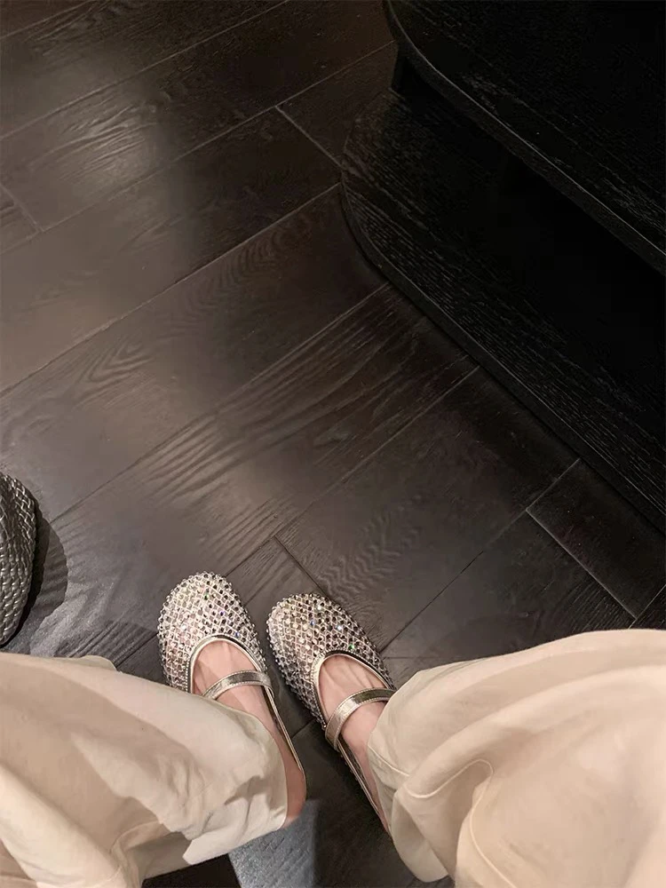 【丽姐推荐】a864，平底包头水钻半拖1380-15