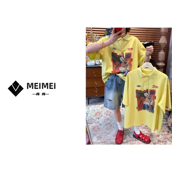 XMM【高飞狗T恤】时尚百搭潮流显瘦洋气宽松夏季韩版卡通休闲GZ7211