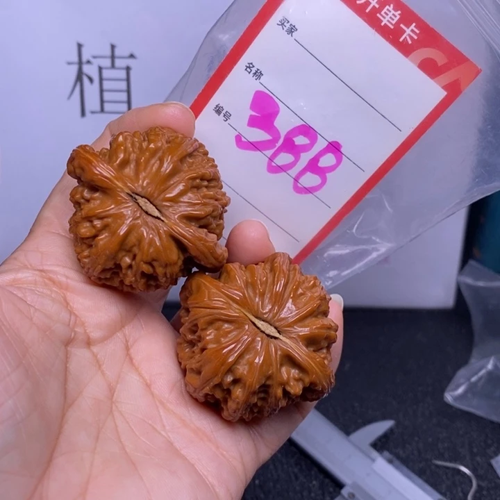 把件文玩核桃388，44白狮子