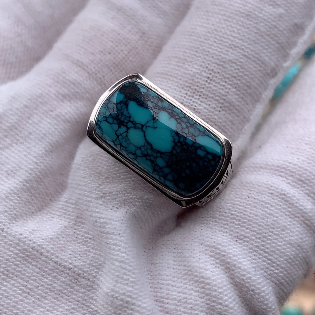 绿松石珠宝奇石银S925镶嵌