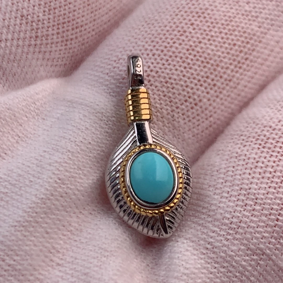 银S925镶嵌绿松石珠宝奇石