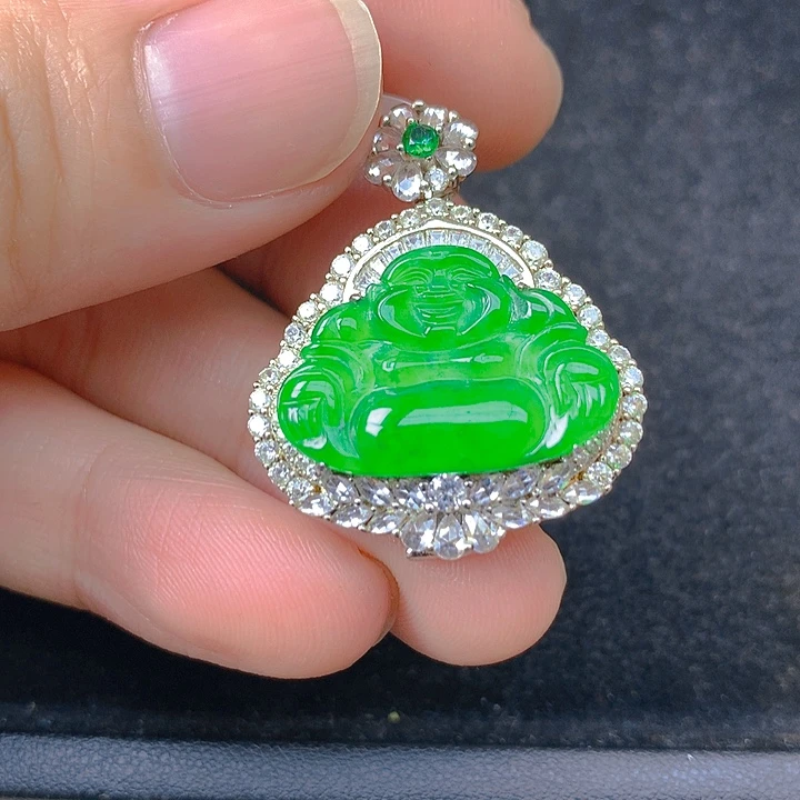 翡翠银S925镶嵌颈饰