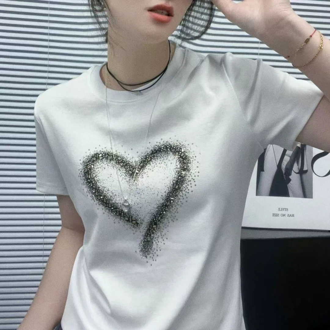 YH8626 （聚水潭）时尚常规款T恤宽松型短袖休闲风百搭女士短袖